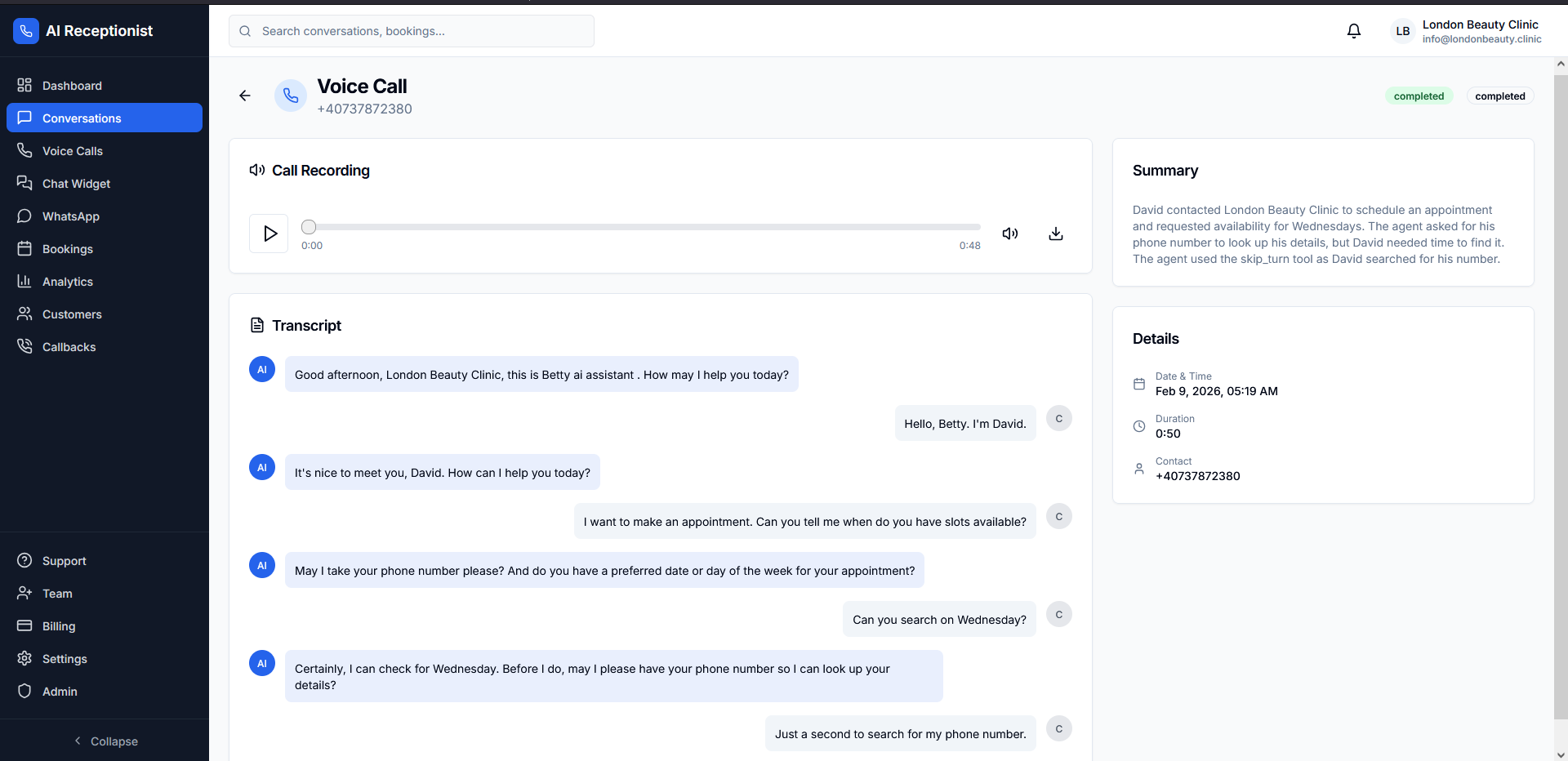 Zapisnik glasovnih poziva